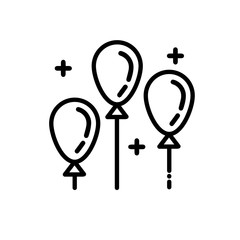 Balloons vector icon
