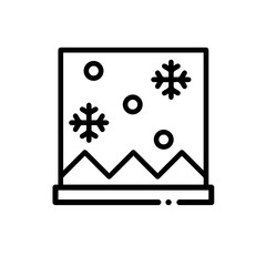 Winter window vector icon