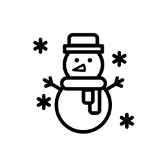 Snowman vector icon