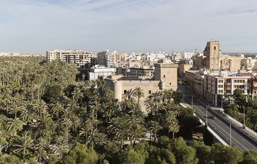 Fototapeta na wymiar Views of the city of Elche in the province of Alicante