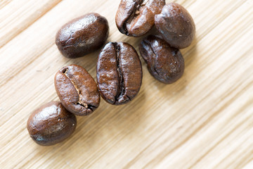 Backgrounds of Roasted coffee beans.