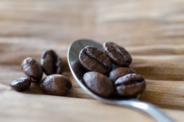 Backgrounds of Roasted coffee beans.