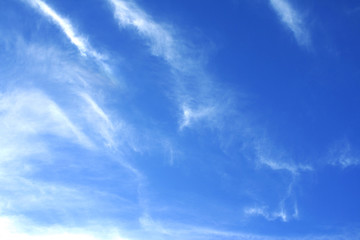 Line coulds on vast sky