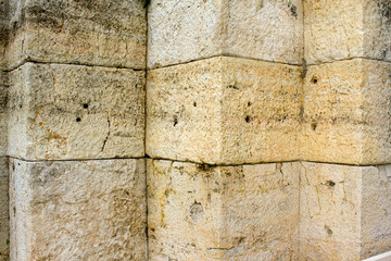 Ancient stone tiles wall vintage background