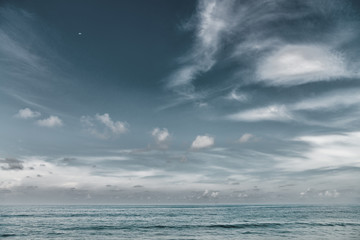Dramatic grey sea and sky background template