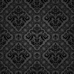 Classic seamless dark pattern. Traditional orient ornament. Classic vintage background