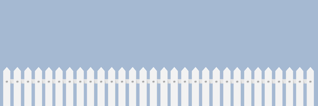 Wei&szlig;er Zaun Flat Design Icon