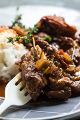 Gulasch mit Reis