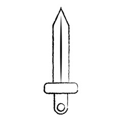 sword war icon image vector illustration design  black sketch line