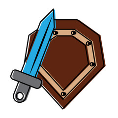 shield war icon image vector illustration design 