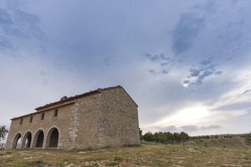 Fototapeta na wymiar Hermitage of San Cristobal (Culla, Castellon - Spain).