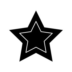 star cartoon icon image vector illustration design  black and white