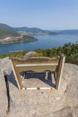Bench in Redondela (Pontevedra, Spain).