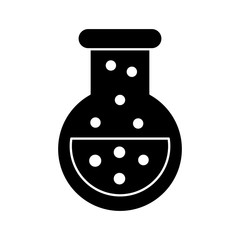 flask test tube science icon image vector illustration design  black and white