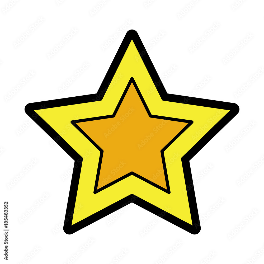 Sticker star cartoon icon image vector illustration design