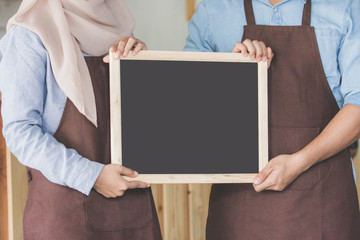 business partner open their coffe shop