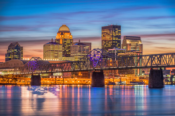 Louisville, Kentucky, USA Skyline - obrazy, fototapety, plakaty