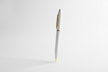 Pen on white background. Mockup for design