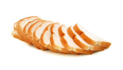 Sliced bread isolated on white background