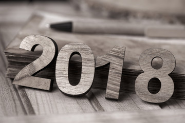 number 2018, as the new year