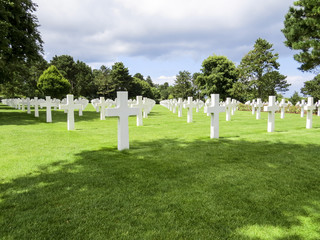 USA Military Cemetery, Colleville sur Mer, Normandy, France. The Normandy American Cemetery and...