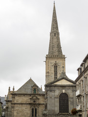 Fototapeta na wymiar Saint Malo, Normandy, France. Saint Vincent Cathedral.