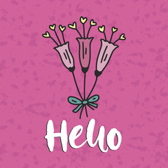 Cute vector card. Cartoon illustration.