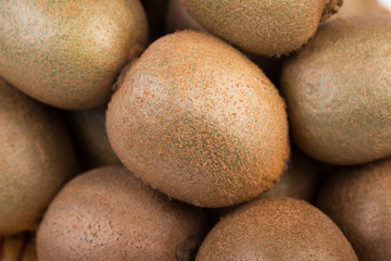 Group of fresh kiwi macro photo