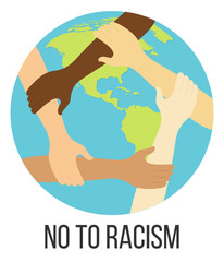 Gegen Rassismus Flat Design Icon