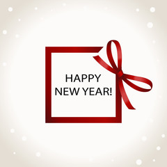 Christmas Invitation, Greeting or Gift card   with gift boxes with red bow