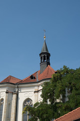 Basilica of the Assumption of the Virgin Mary (Nanebevzeti Panny Marie Na Strahove) in Prague Czech Republic.