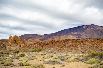Mountains inspirational landscape Teide Park, Spain