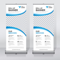 Roll up banner design print template