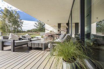 Terrace with view of neighborhood