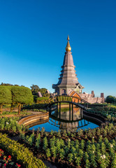 The great holy relics pagoda in Doi Inthanon National Park Chiang Mai, Thailand.