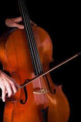 Fototapeta premium Man playing on cello