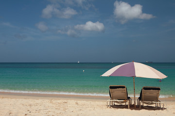 Fototapeta na wymiar On Grand Anse beach. St. George's, Grenada