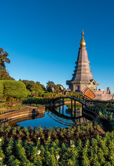 The great holy relics pagoda in Doi Inthanon National Park Chiang Mai, Thailand.