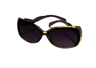 Sunglasses worn in the summer tanning by the sea