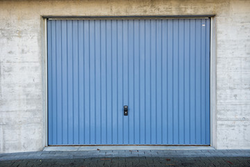 Obraz na płótnie Canvas Blue Garage door