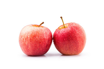 Red apples isolated on a white background