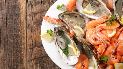 assorted shrimp and oyster