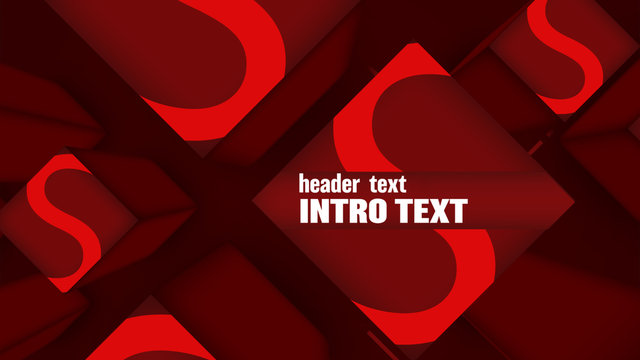 3D Red Diamonds Title