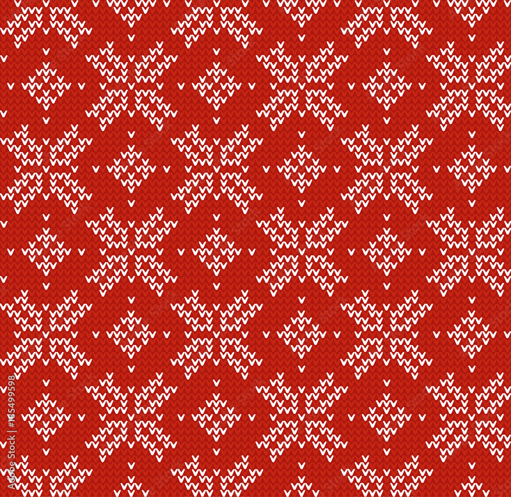 Aufkleber Nordic style vector ornament. Pullover style vector pattern. Christmas Seamless background