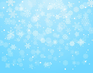 Naklejka na ściany i meble Winter background with snowflakes. Vector illustration