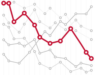 Obraz premium Abstract infographic chart vector illustration