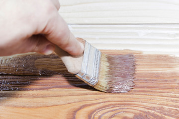 Brush in the brown paint, paint a tree.