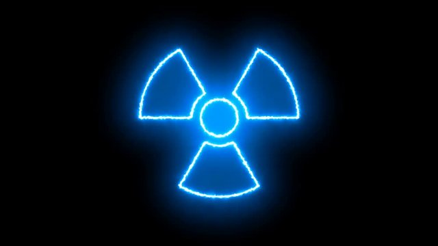 Abstract background with radioactive sign. 3d rendering