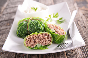 cabbage stuffed with beef