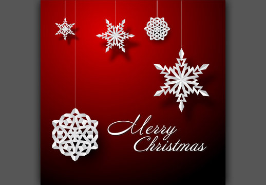 Snowflake Ornament Christmas Card